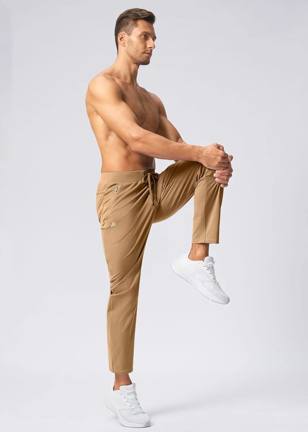 Pudolla Men's Lightweight Sweatpants with Pockets Ultra 4-Way Stretch Soft Joggers for Gym Workout Runing Athletic Pants