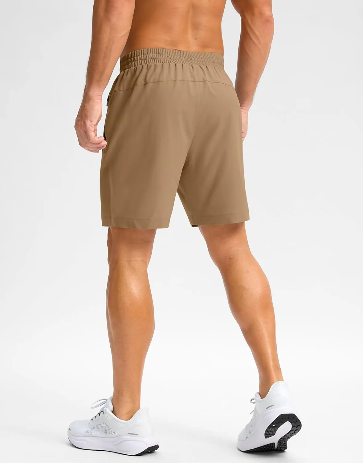 Pudolla Men's Running Gym Shorts with Zipper Pockets 7" Lightweight Quick Dry Running Workout Athletic Shorts for Men
