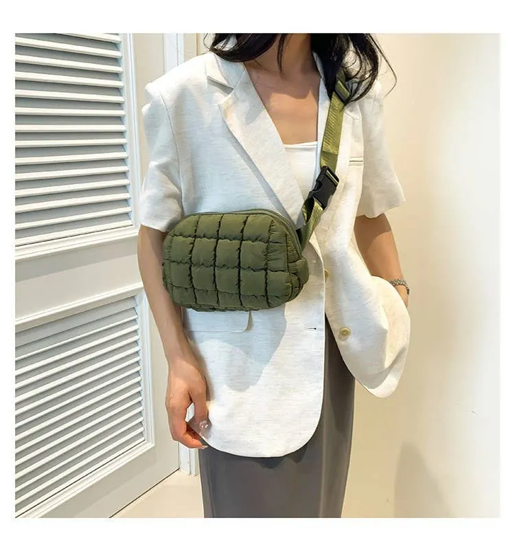 Puffer Quilted Sling Bag/Bum Bag