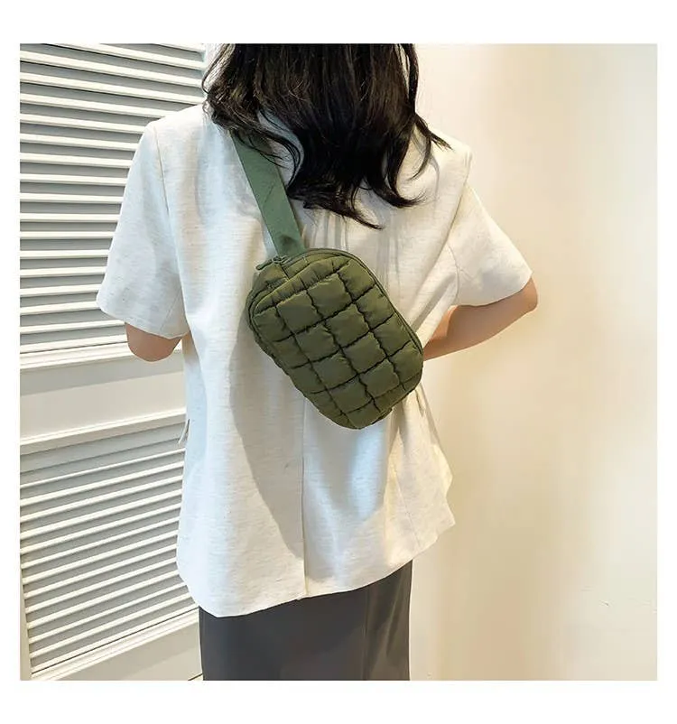 Puffer Quilted Sling Bag/Bum Bag