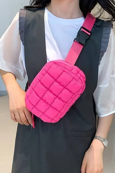 Puffer Quilted Sling Bag/Bum Bag