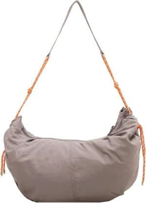 Puffy Tote Bag Unisex Cross Body Nylon Crescent Shoulder Purse Carry On Bag Travel Work Gym Handbag Winter