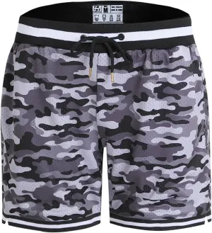 Pullonsy Basketball Athletic Mesh Shorts with Zip Pockets for Men, Running Workout Gym Sports 7 Inche Inseam