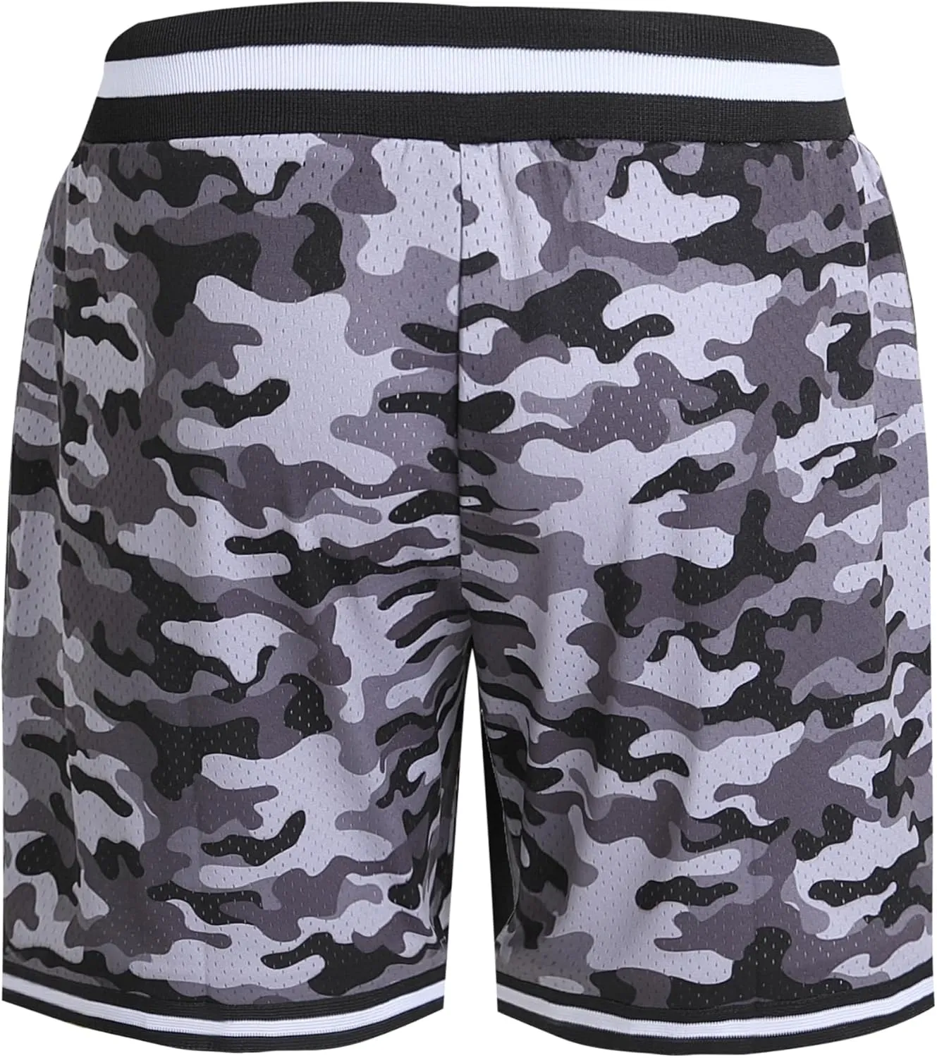 Pullonsy Basketball Athletic Mesh Shorts with Zip Pockets for Men, Running Workout Gym Sports 7 Inche Inseam