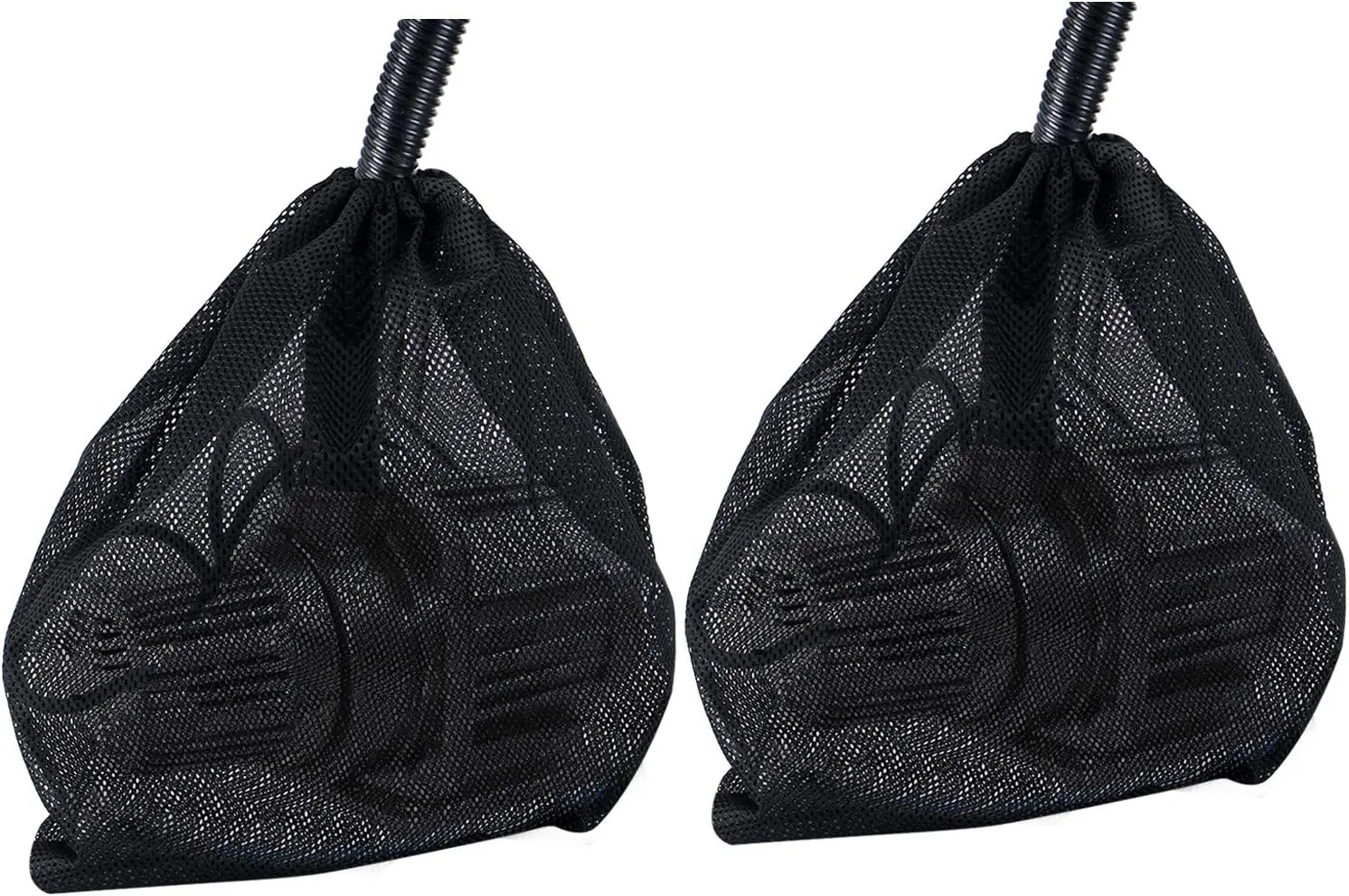 Pump Barrier Bag, 2 Pack 16.5"x 12.5" Pond Pump Filter Bag, Large Pump Mesh Bag Black Media Bag for Pond Biological Filters pond & Submersible Outdoor