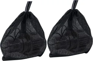 Pump Barrier Bag, 2 Pack 16.5"x 12.5" Pond Pump Filter Bag, Large Pump Mesh Bag Black Media Bag for Pond Biological Filters pond & Submersible Outdoor
