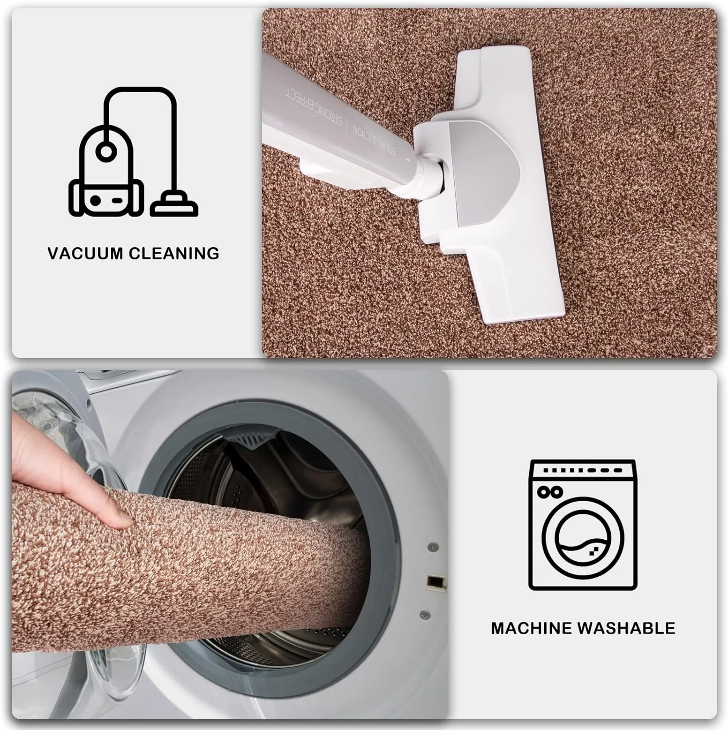 PURRUGS Dirt Trapper Door Mat 24" x 35.5", Non-Slip Machine Washable Entry Rug, Shoe Scraper, Dog Doormat, Super Absorbent Welcome Mat for Front & Back Door, Muddy Shoes & Paws, Brown-Light Cream