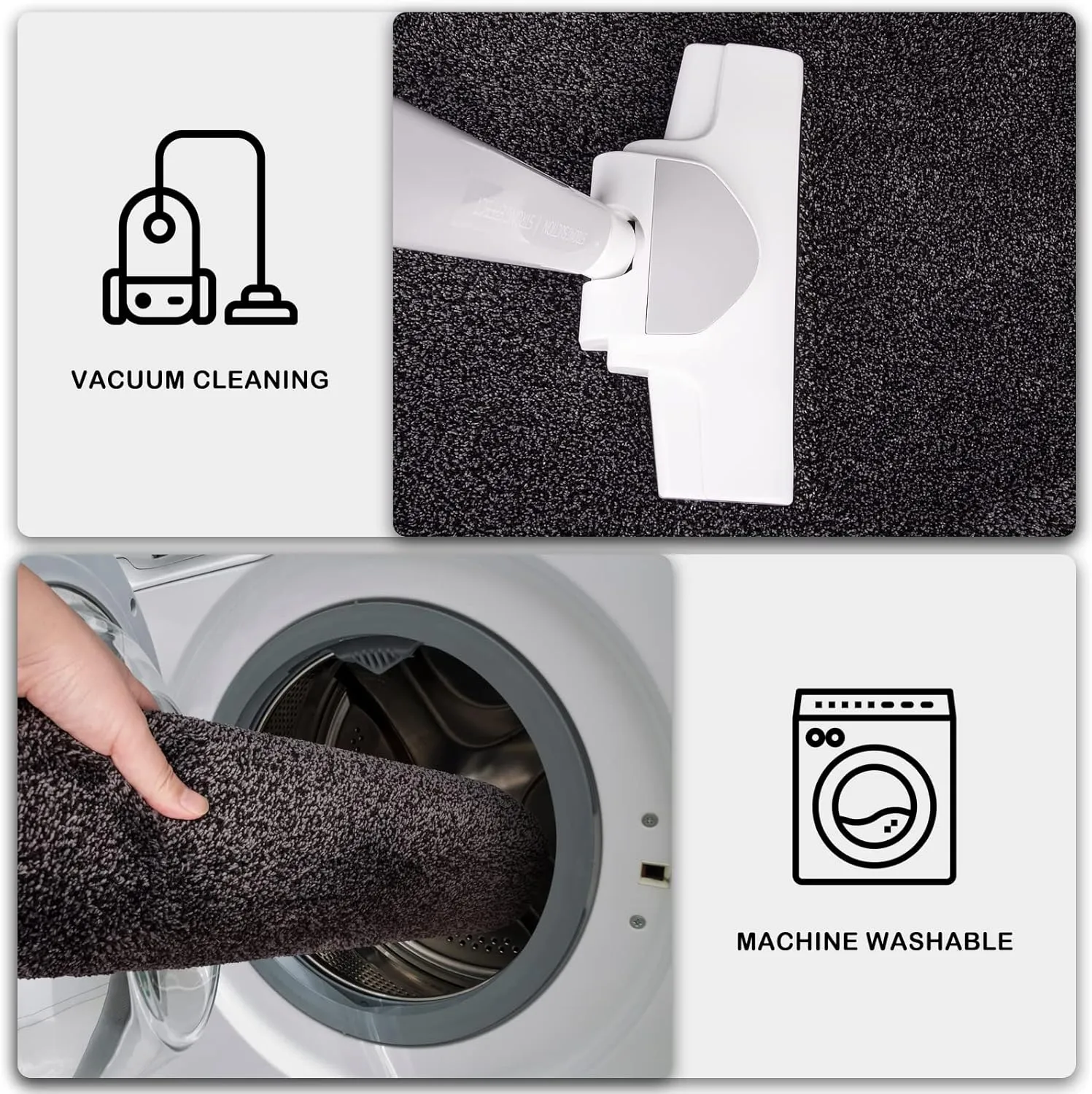 PURRUGS Dirt Trapper Door Mat 24" x 35.5", Non-Slip Machine Washable Entry Rug, Shoe Scraper, Dog Doormat, Super Absorbent Welcome Mat for Front & Back Door, Muddy Shoes & Paws, Charcoal