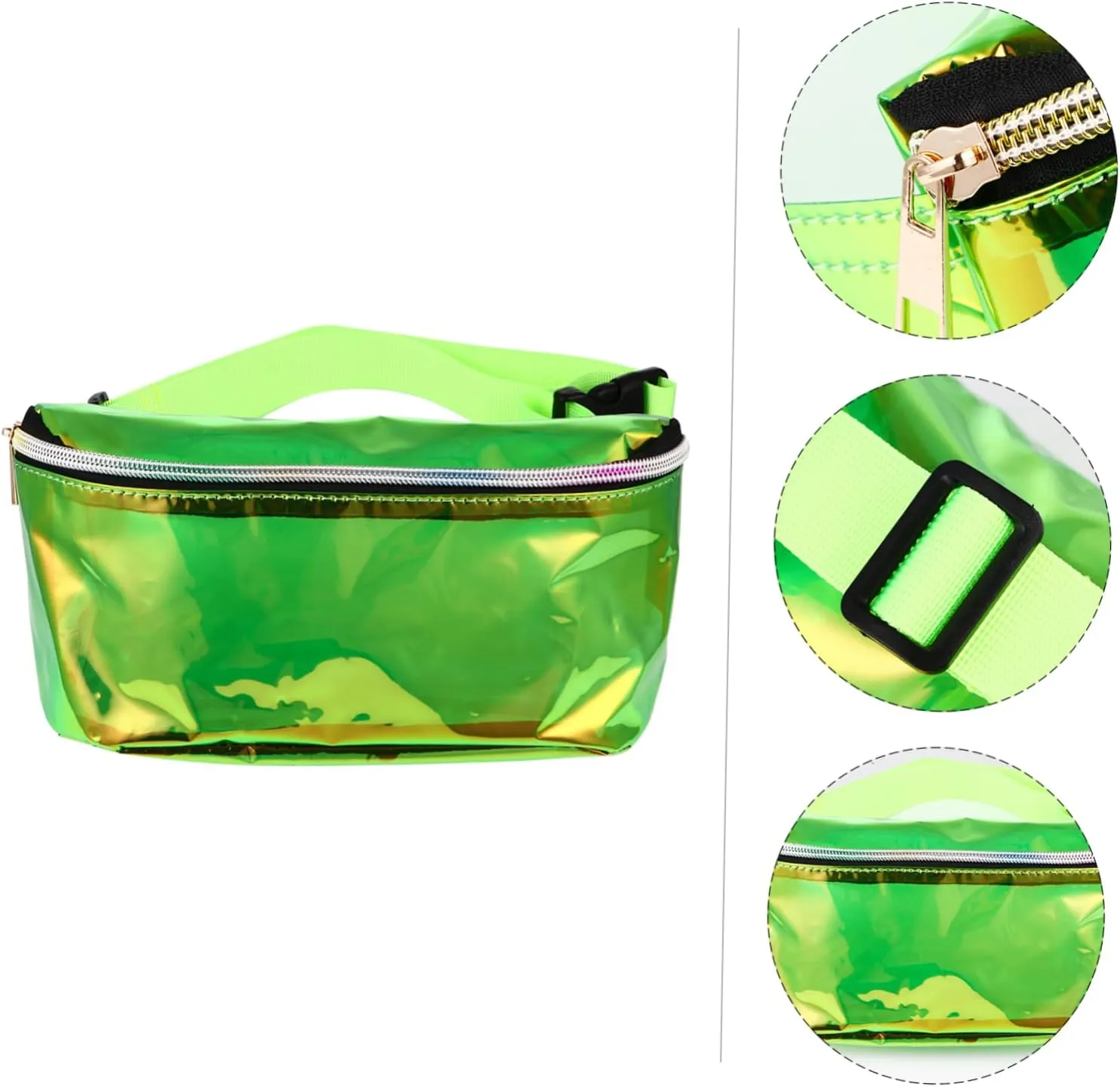 Pvc Waist Bag Zipper Crossbody Fanny Pack Trendy Belt Bag Fashionable for Girls