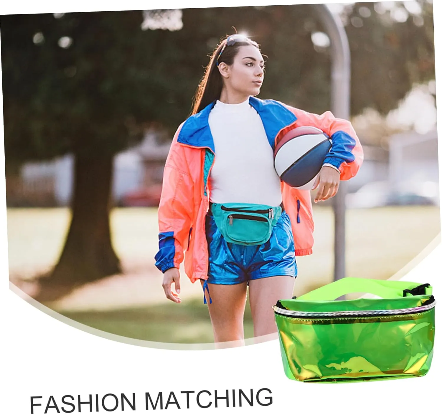 Pvc Waist Bag Zipper Crossbody Fanny Pack Trendy Belt Bag Fashionable for Girls