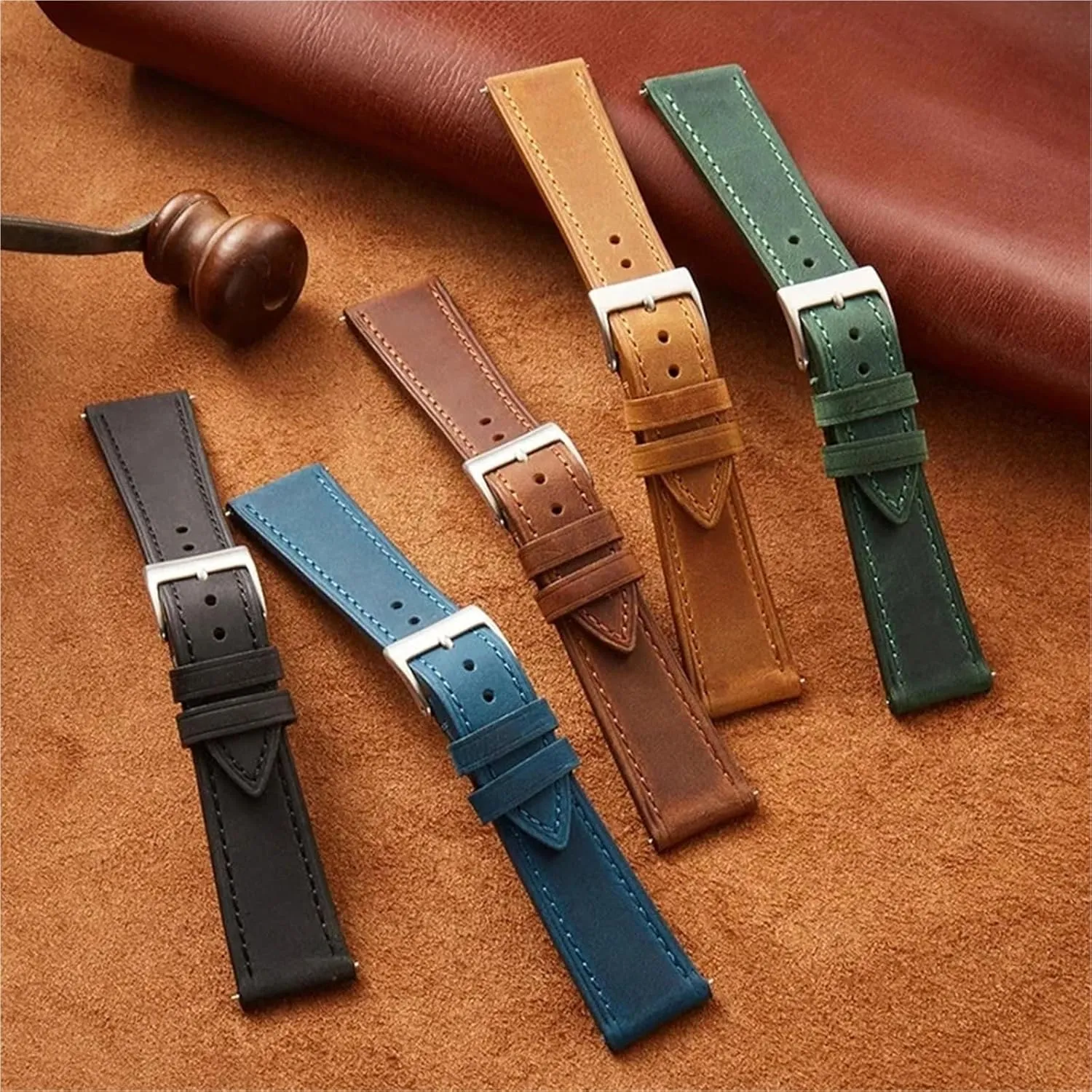 Quick Release Vintage Watch Strap 18mm 19mm 20mm 21mm 22mm Bracelet Watch Band Stainless Steel Buckle Men Women