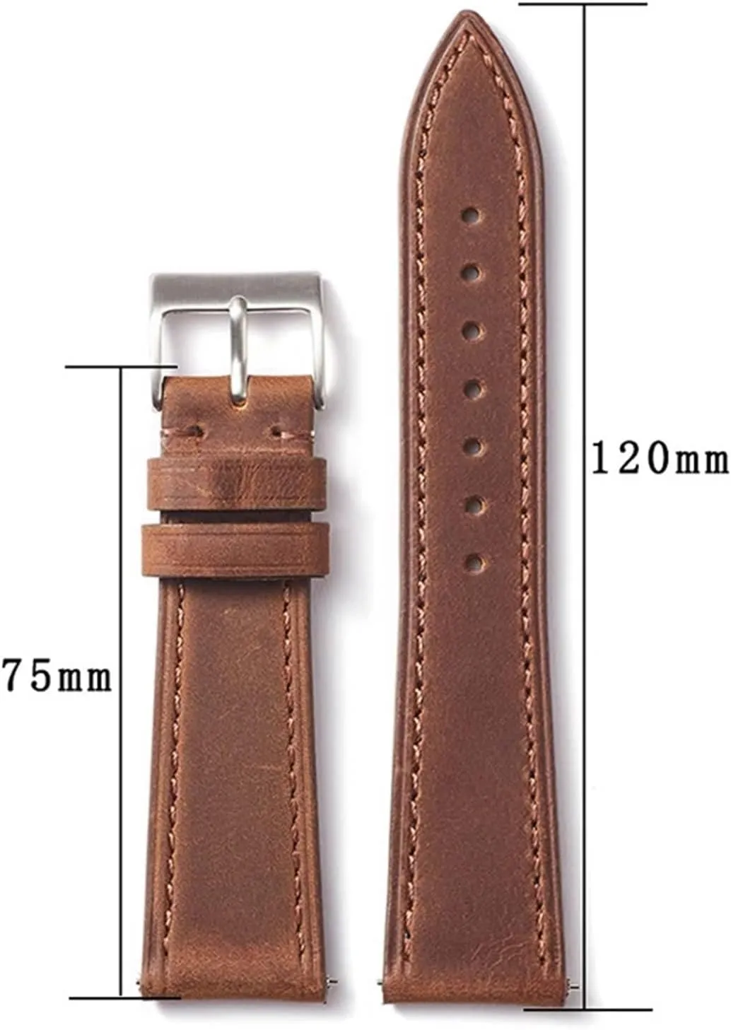 Quick Release Vintage Watch Strap 18mm 19mm 20mm 21mm 22mm Bracelet Watch Band Stainless Steel Buckle Men Women