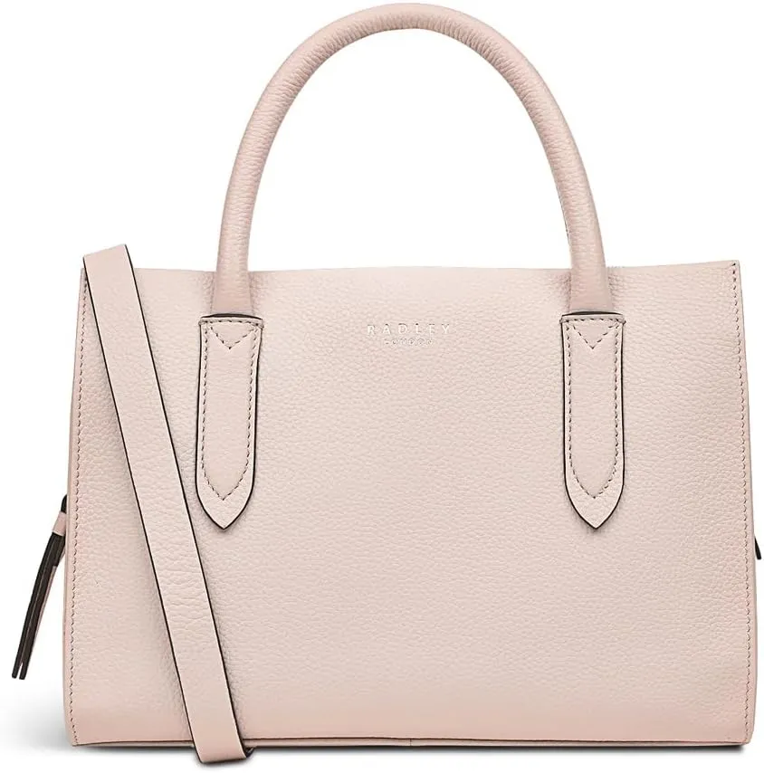 RADLEY London Arlington Court Women's Small Leather Ziptop Satchel Bag, Clay Pink