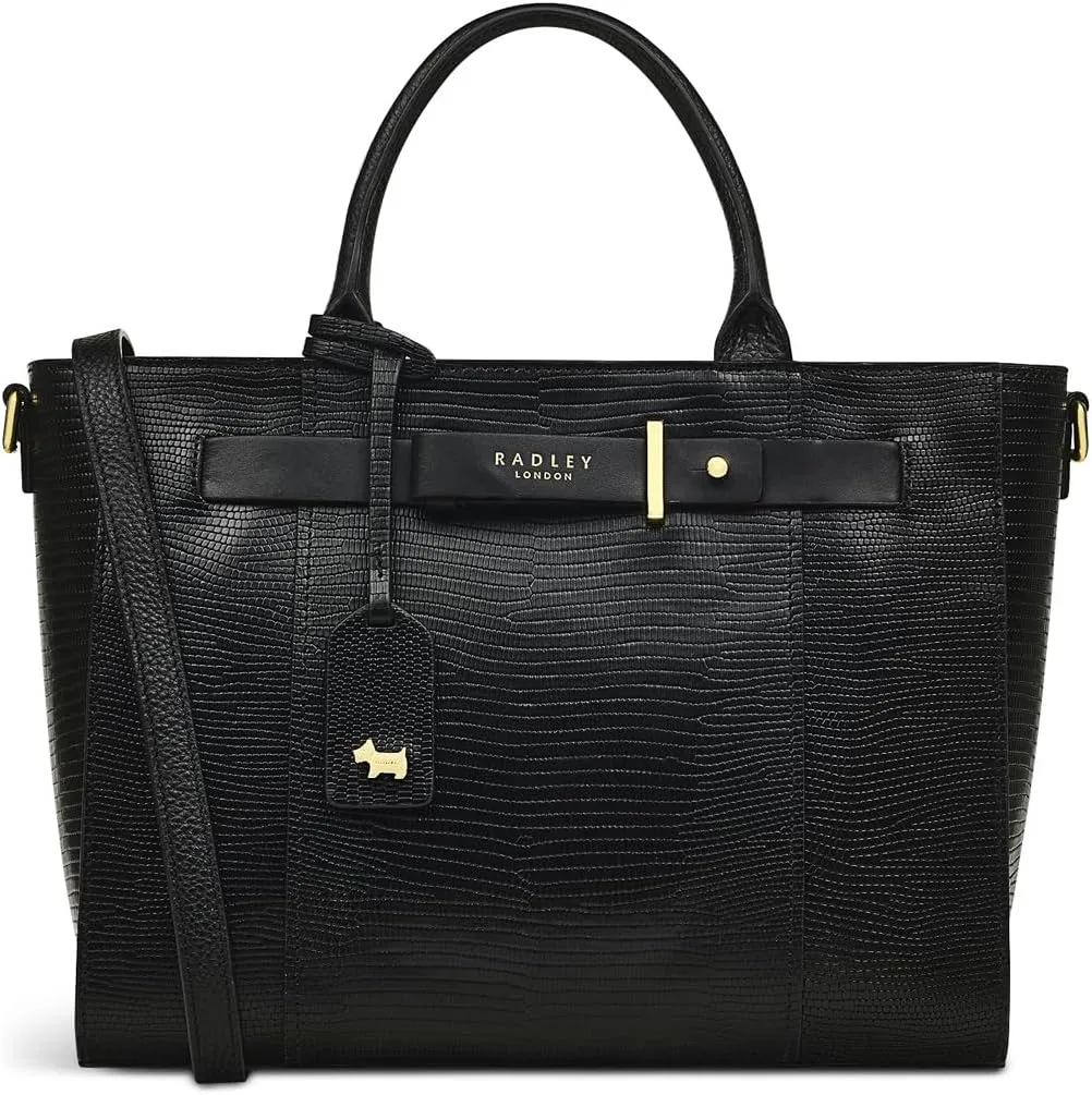RADLEY London Islington Way Faux Lizard Women's Medium Leather Ziptop Satchel Bag