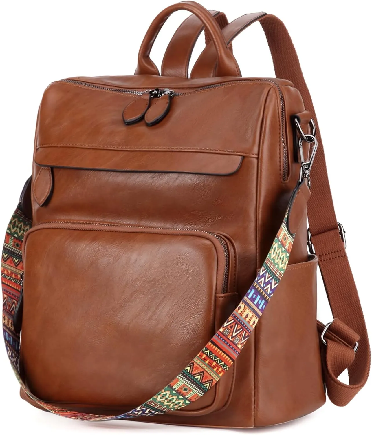 RAVUO Backpack Purse for Women, Fashion Leather Handbags Designer Convertible Satchel Ladies Shoulder Bag 3 Ways to Carry
