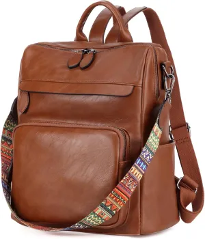 RAVUO Backpack Purse for Women, Fashion Leather Handbags Designer Convertible Satchel Ladies Shoulder Bag 3 Ways to Carry