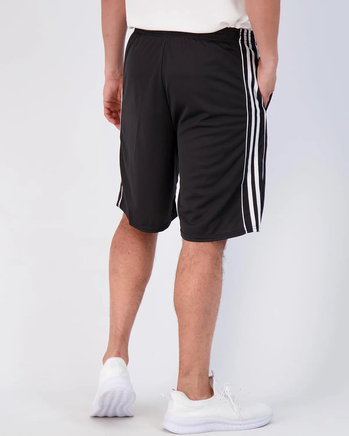 Real Essentials 3 Pack: Men's Mesh Athletic Performance Gym Shorts with Pockets (S-3X)