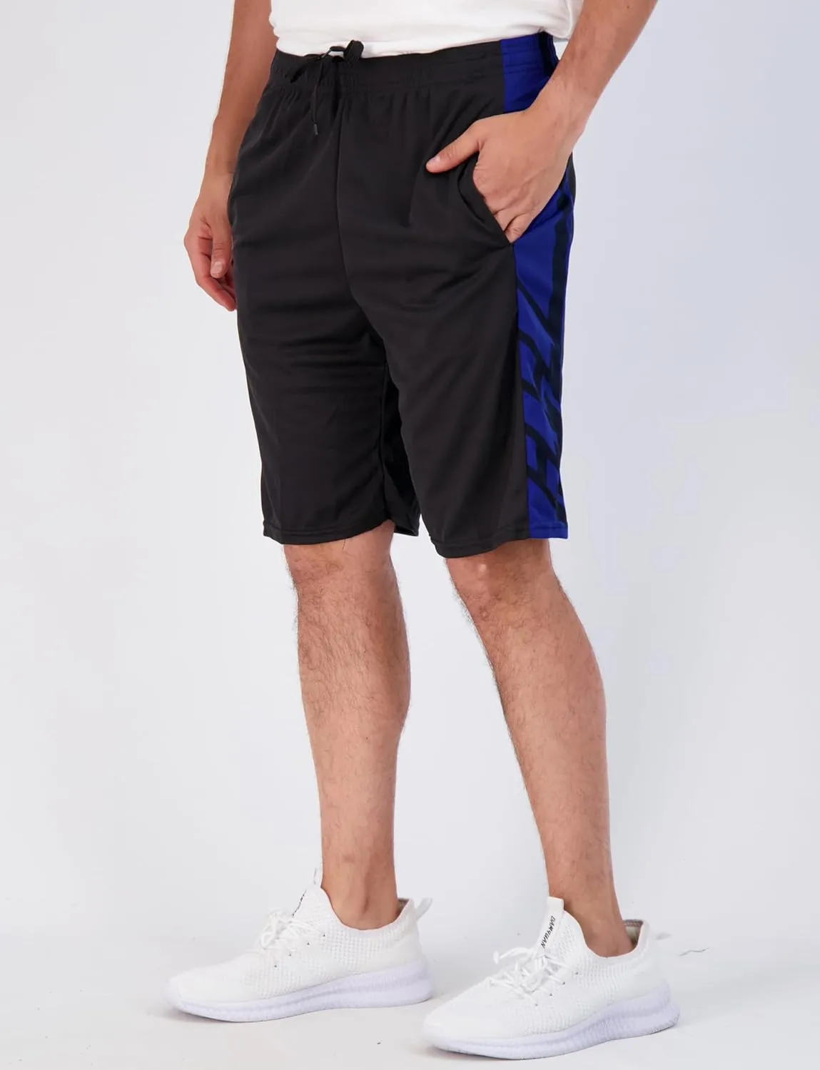 Real Essentials 3 Pack: Men's Mesh Athletic Performance Gym Shorts with Pockets (S-3X)