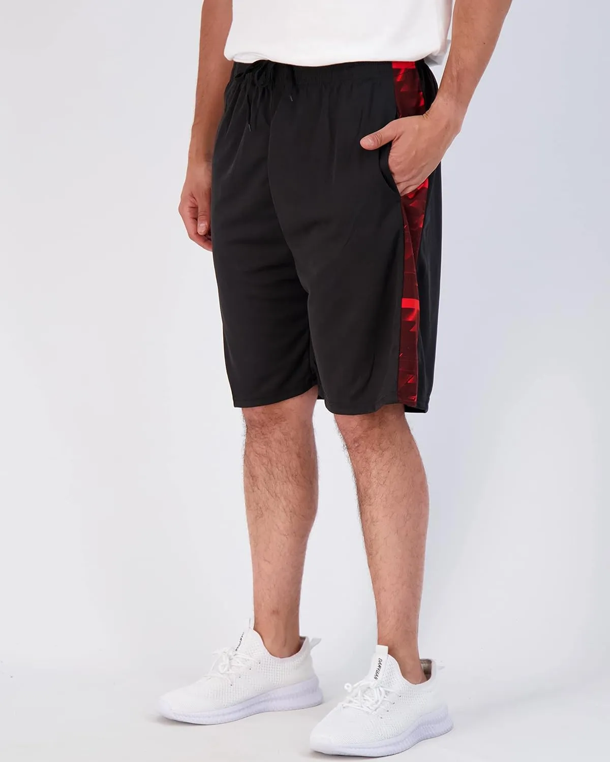 Real Essentials 3 Pack: Men's Mesh Athletic Performance Gym Shorts with Pockets (S-3X)