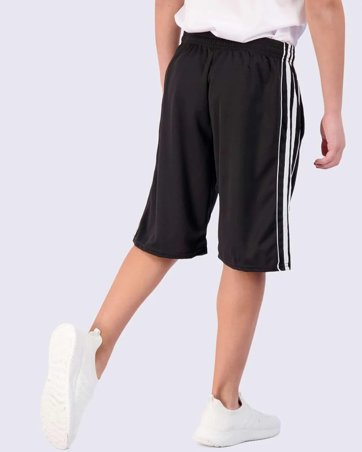 Real Essentials Boys' 5-Pack Mesh Active Athletic Performance Basketball Shorts with Pockets