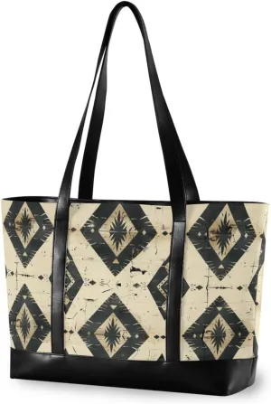 Realism Tribal Ash Pattern Sturdy tote bag with zipper for office with Personalized maletines para mujer