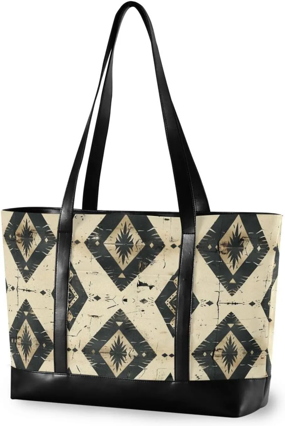 Realism Tribal Ash Pattern Sturdy tote bag with zipper for office with Personalized maletines para mujer