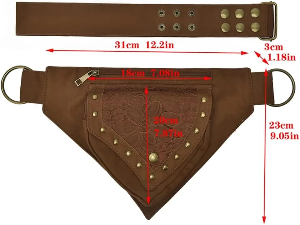 Renaissance Bag Ren Faire Accessories Festival Bag Fanny Pack for Women Thigh Bag for Women Lace Waist Bag Utility Hip Belt Waist Bags Womens Renaissance Accessories