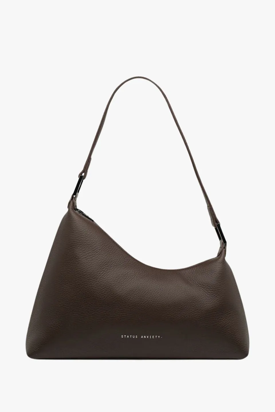 Reverie Cocoa Asymmetric  Leather Shoulder Bag
