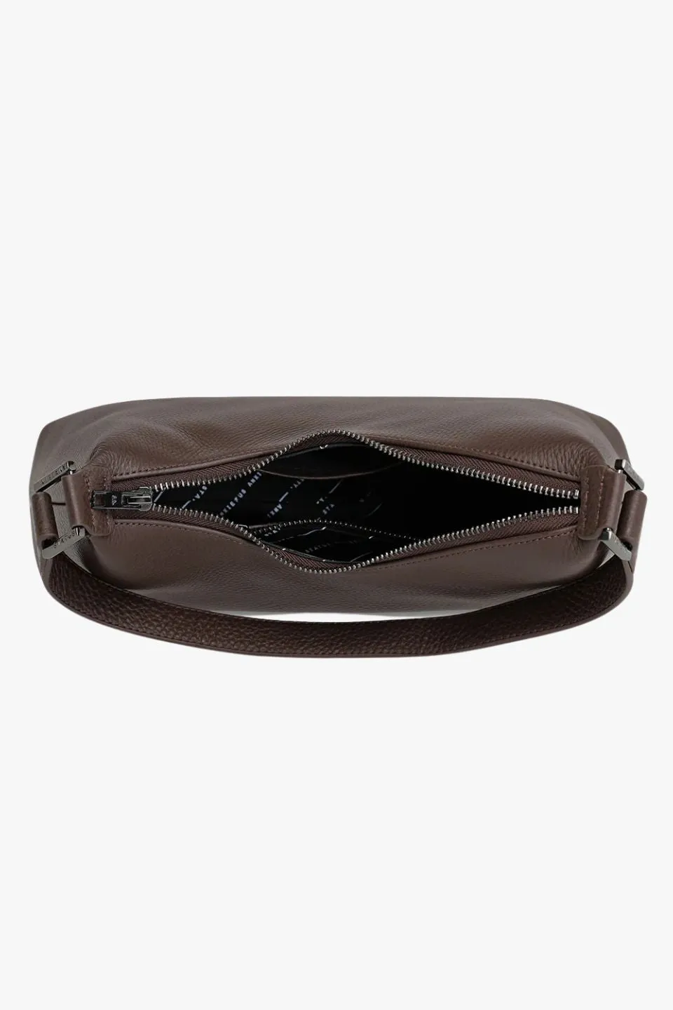 Reverie Cocoa Asymmetric  Leather Shoulder Bag