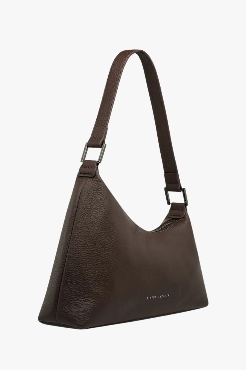 Reverie Cocoa Asymmetric  Leather Shoulder Bag