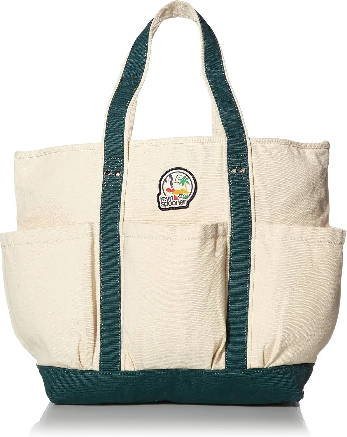 Reyn Spooner Original Lahaina Beach Tote Bag In Dark Forest Beach Tote, Original Lahaina - Dark Forest