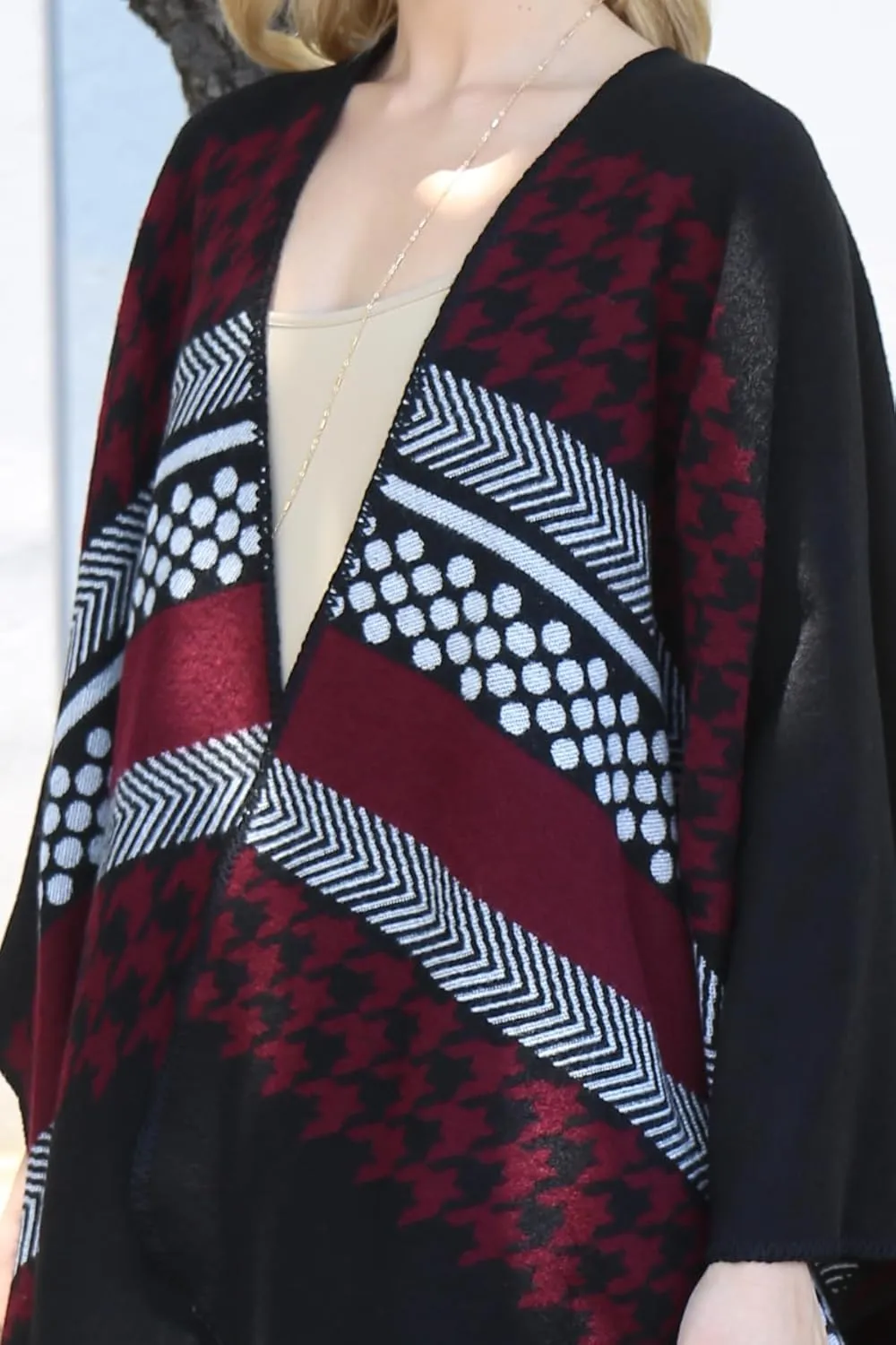 RIAH FASHION Bohemian Versatile Open Shawl Cardigan - Kimono Ruana Convertible Poncho Blanket Vest Sheer