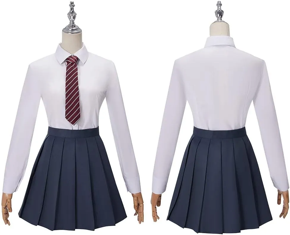 Roald Dahl Matilda the Musical Cosplay Costume Grey Red School Uniform JK Dress With Tie Halloween Party