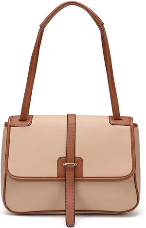 ROUROU Large Capacity Shoulder Bag for Women Genuine Leather Handbag Retro Tote Bag Casual Satchel