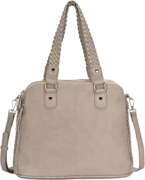 Roxanne Satchel | Vegan Leather Satchel for Women | Triple compartment Satchel with Detachable crossbody strap |