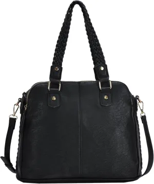 Roxanne Satchel | Vegan Leather Satchel for Women | Triple compartment Satchel with Detachable crossbody strap |