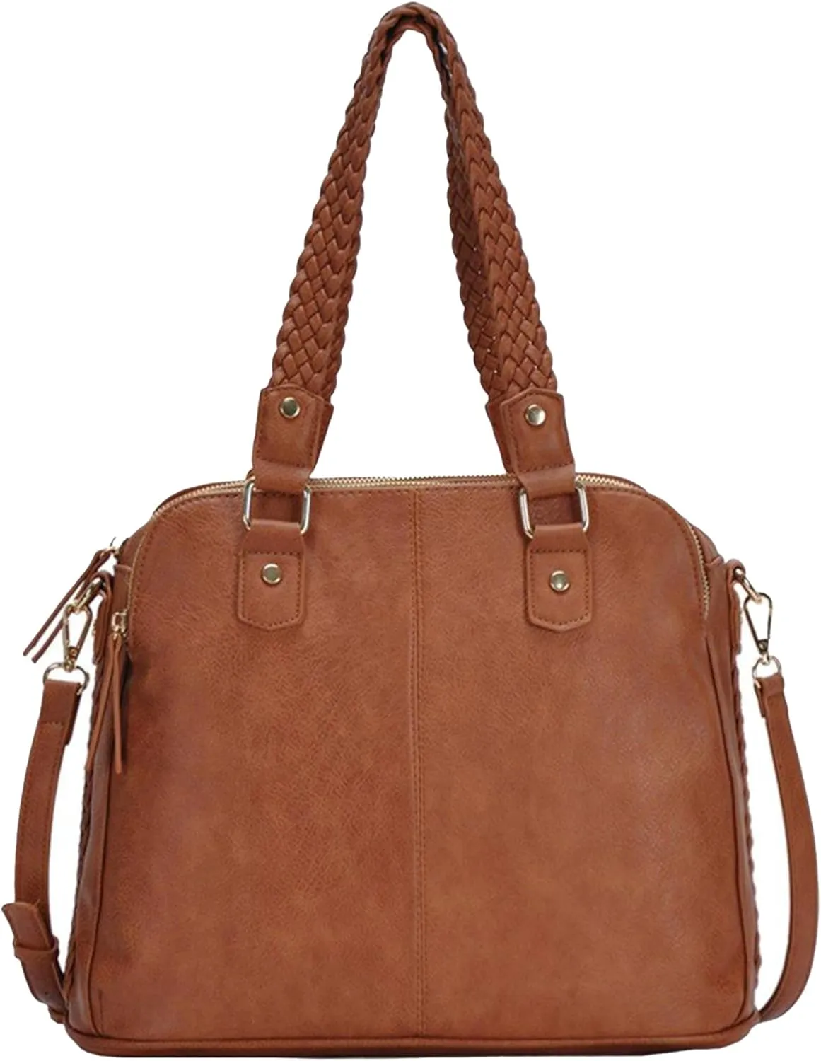 Roxanne Satchel | Vegan Leather Satchel for Women | Triple compartment Satchel with Detachable crossbody strap |