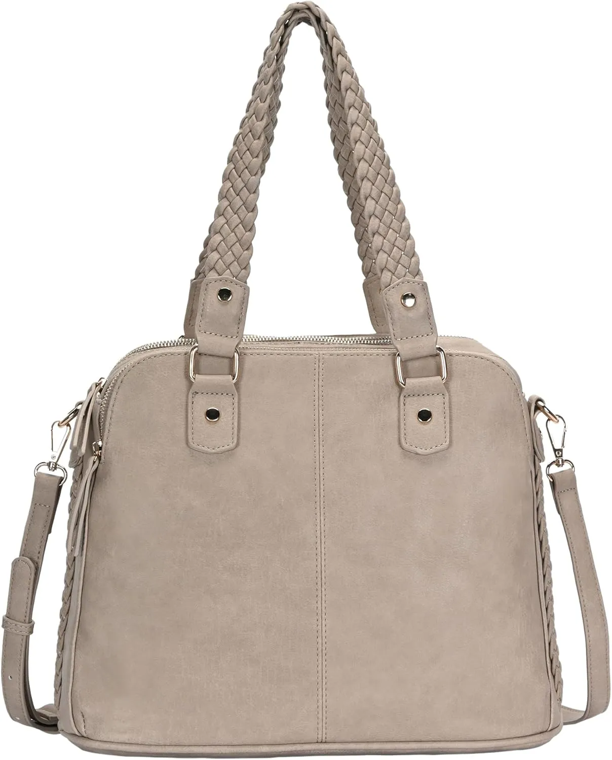 Roxanne Satchel | Vegan Leather Satchel for Women | Triple compartment Satchel with Detachable crossbody strap |