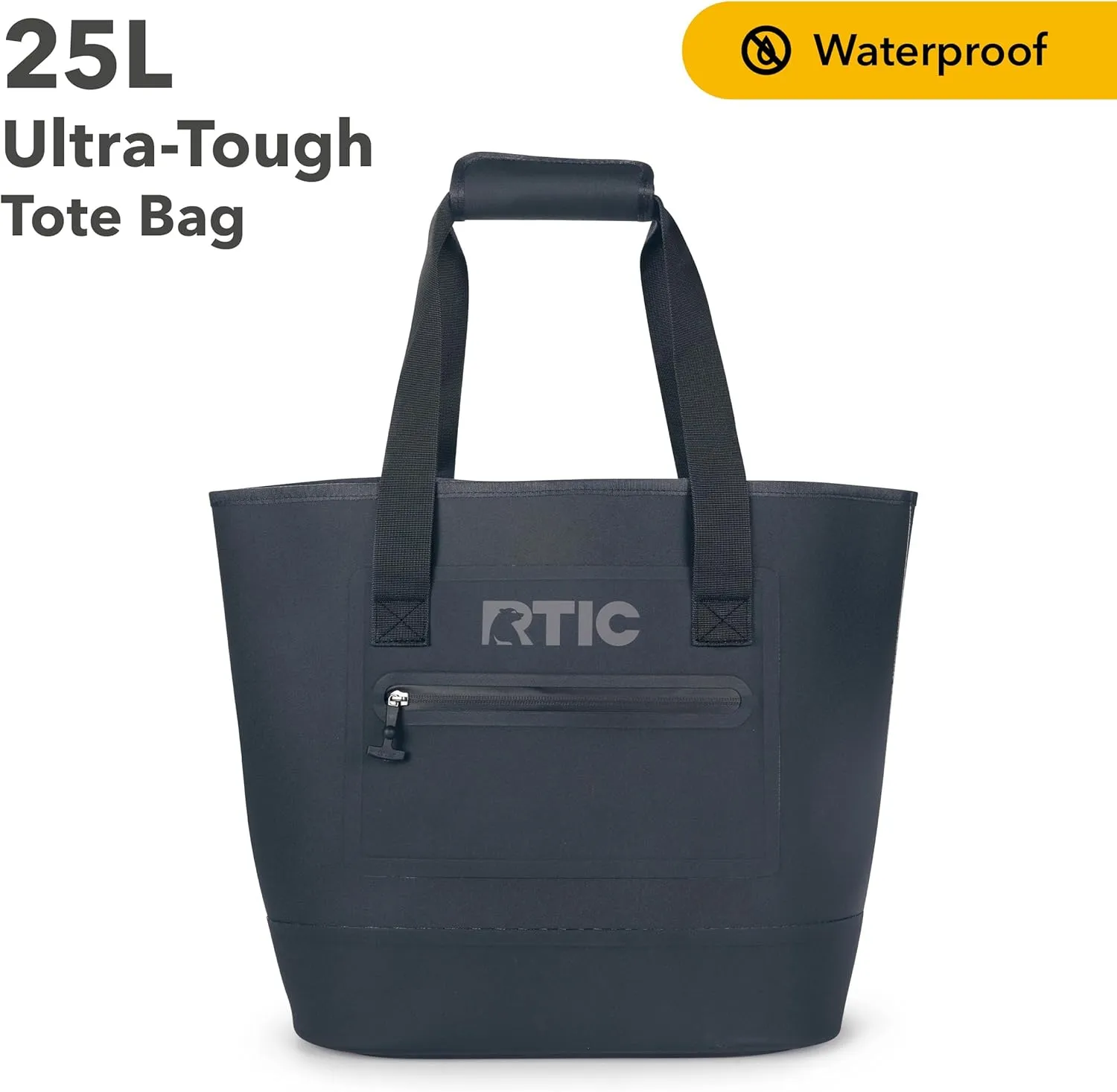 RTIC Ultra-Tough Tote Bag, Waterproof for Beach, Pool, Towel, Grocery, Shopping, Heavy-Duty, Puncture Resistant, Small