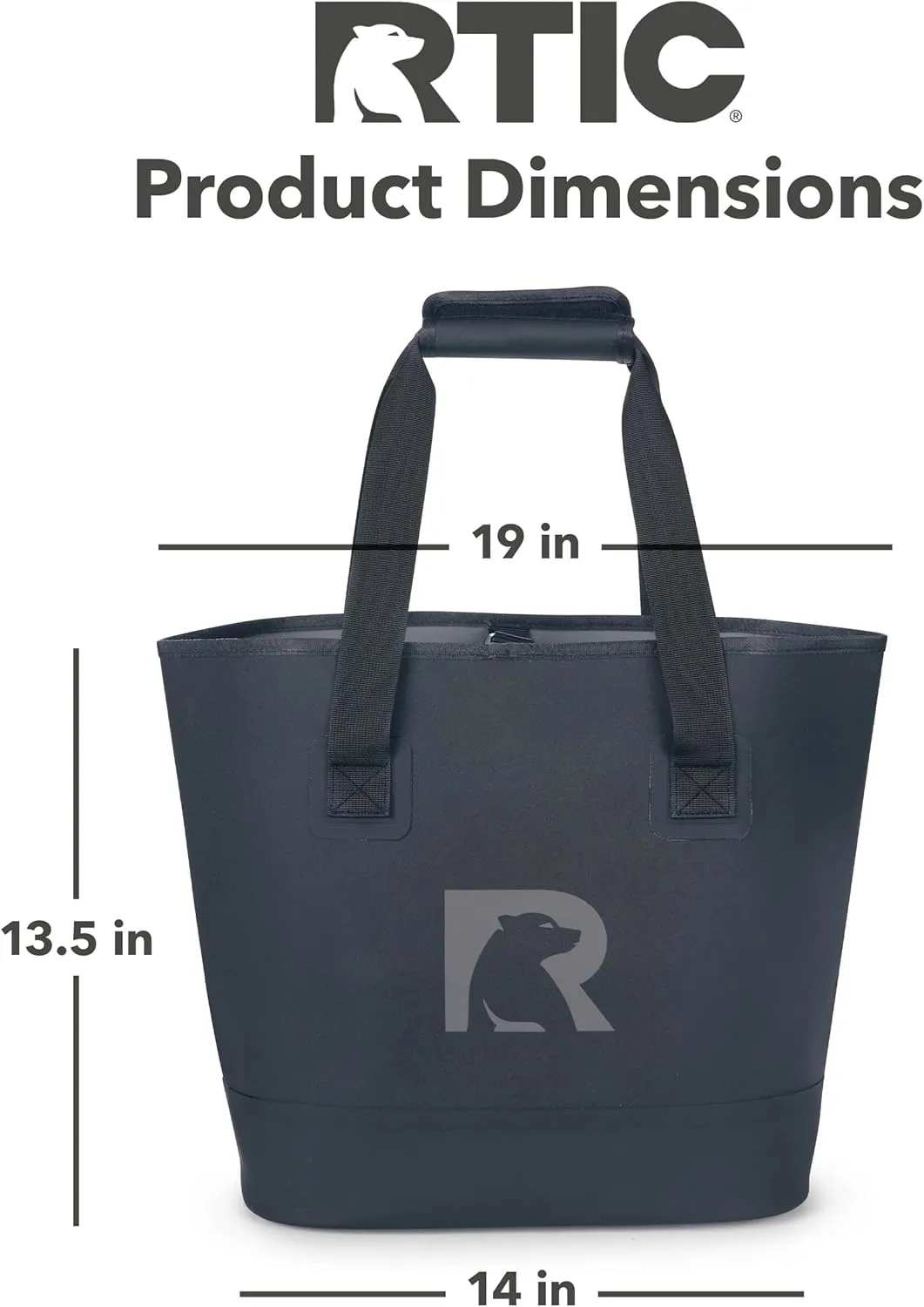 RTIC Ultra-Tough Tote Bag, Waterproof for Beach, Pool, Towel, Grocery, Shopping, Heavy-Duty, Puncture Resistant, Small