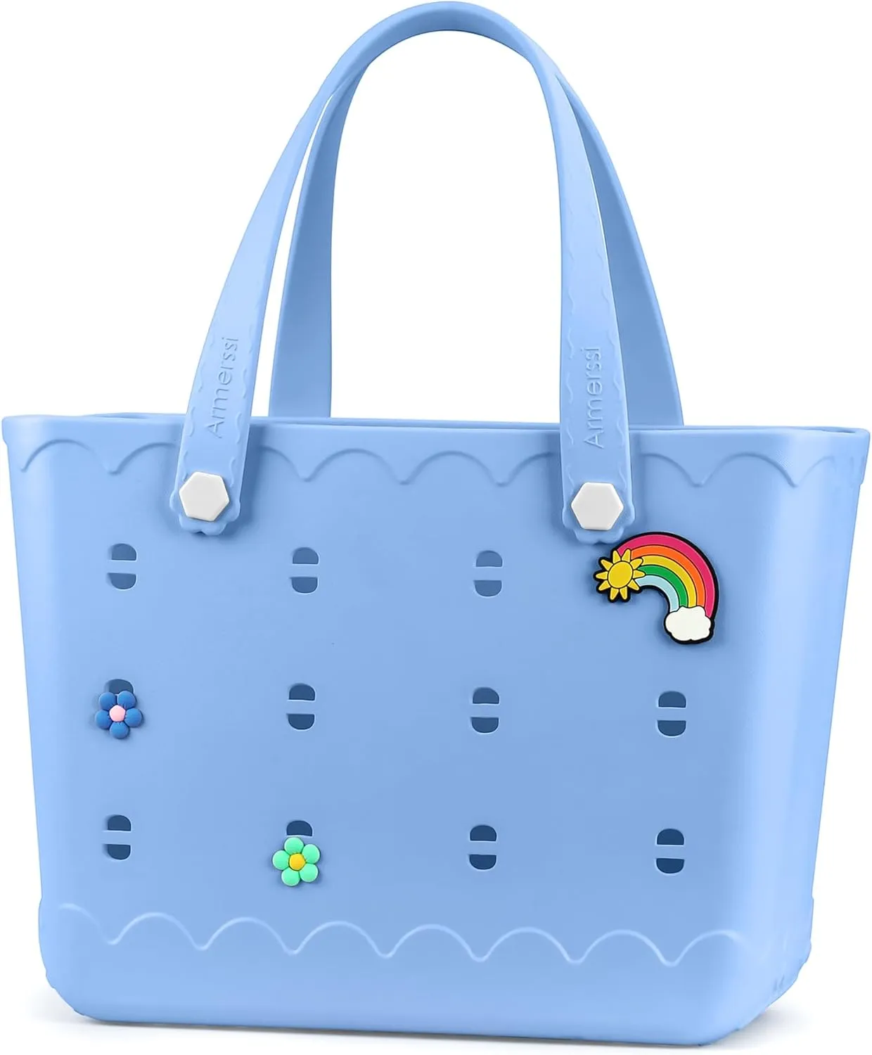 Rubber Beach Bag Waterproof Durable Tote Bag for Beach Sports Pool Modern Rubber Tote