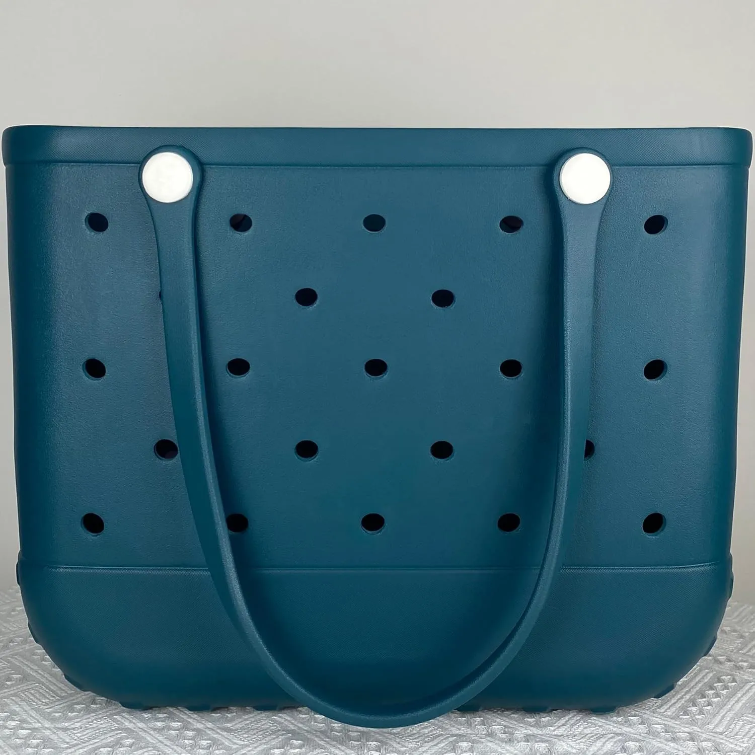 Rubber Beach Bag Waterproof Washable Tip-Proof Durable Tote Bag for Beach Pool Sports Modern Versatile Rubber Tote