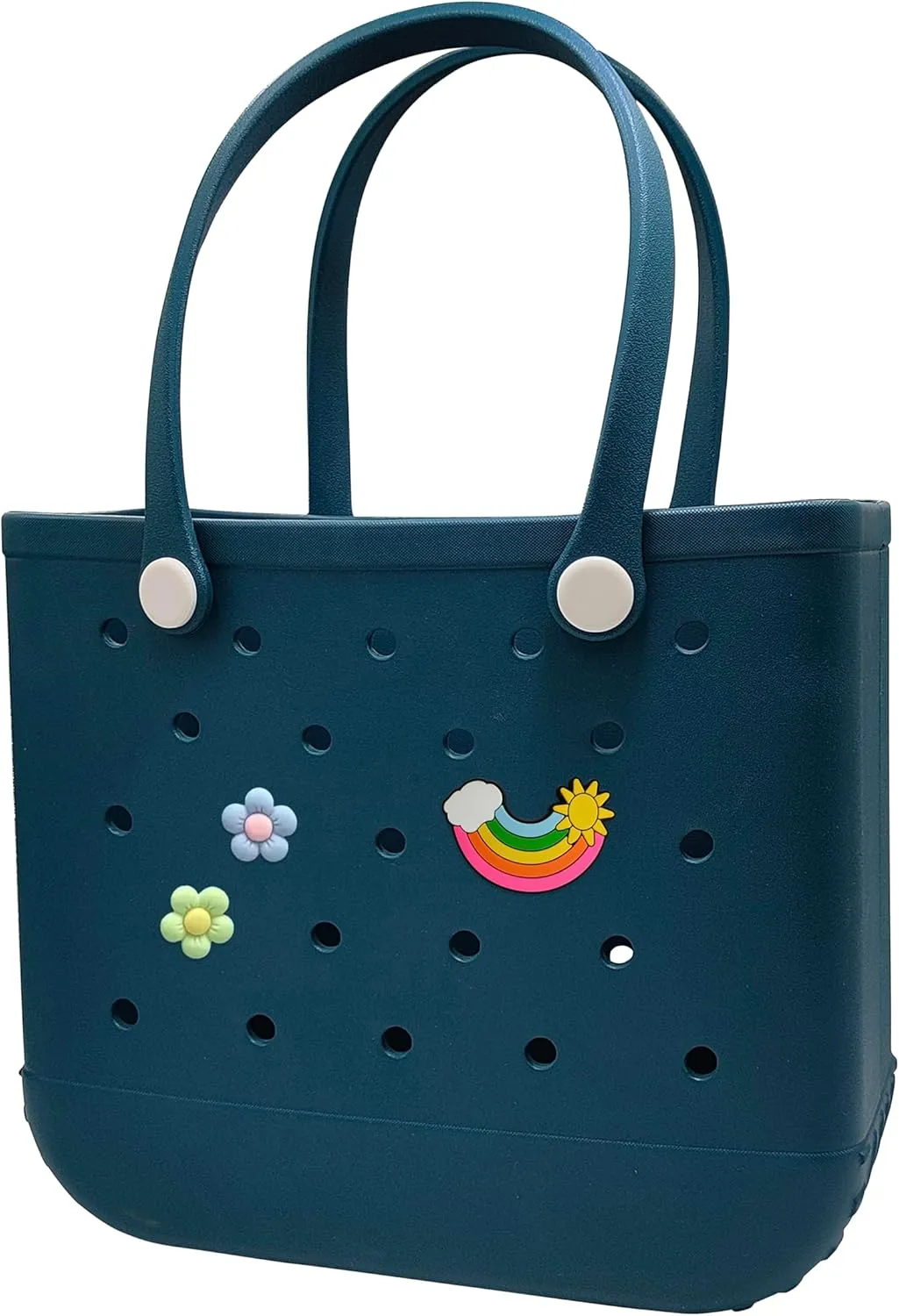 Rubber Beach Bag Waterproof Washable Tip-Proof Durable Tote Bag for Beach Pool Sports Modern Versatile Rubber Tote