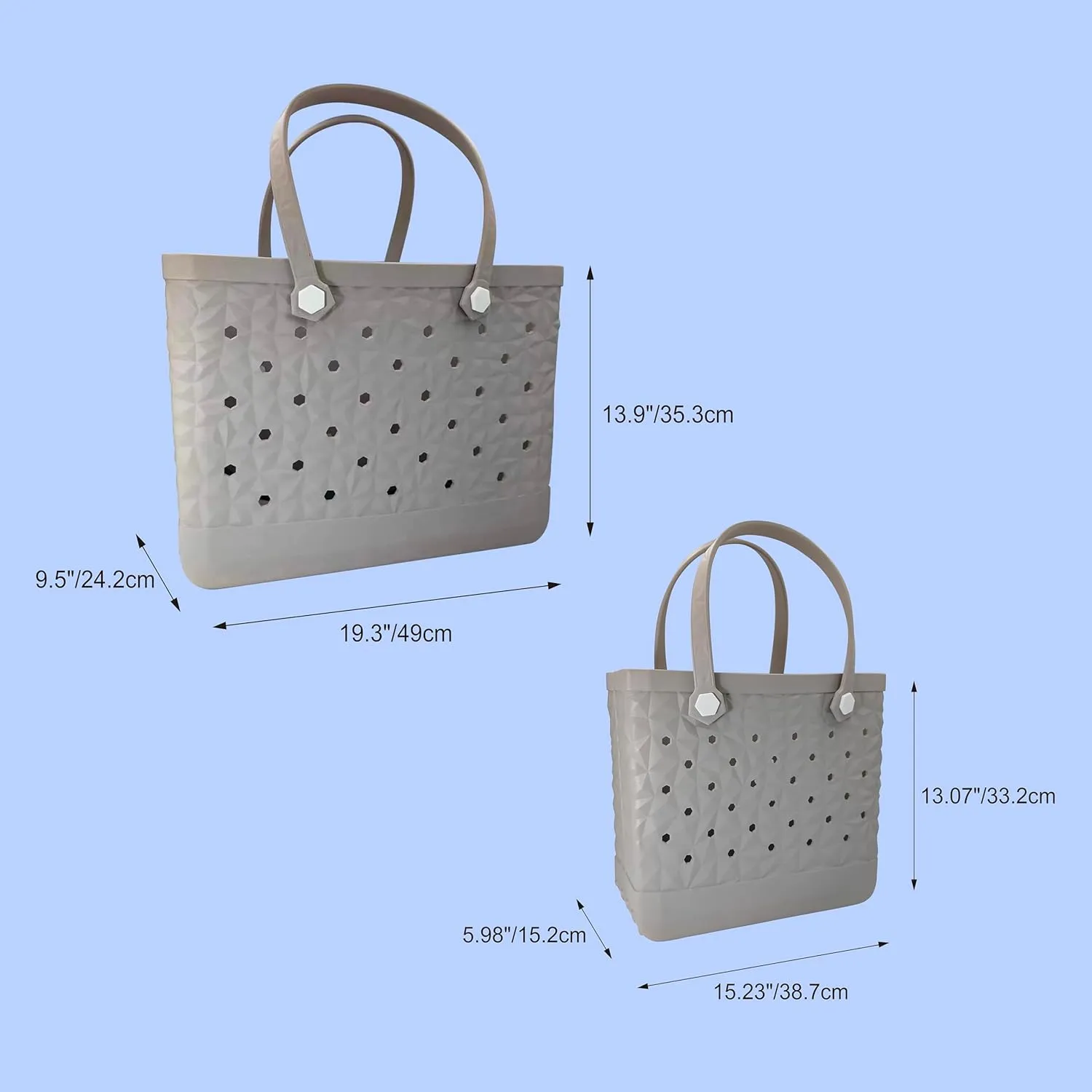 Rubber Beach Bag X-Large Rubber Tote Bag Waterproof Sandproof for Outdoor Versatile Easy Clean Tote Bags