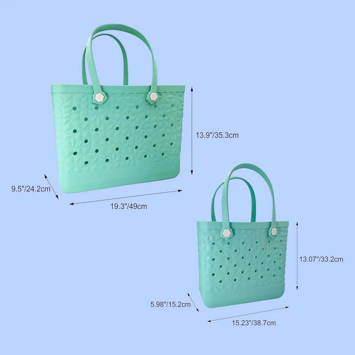 Rubber Beach Bag X-Large Rubber Tote Bag Waterproof Sandproof for Outdoor Versatile Easy Clean Tote Bags
