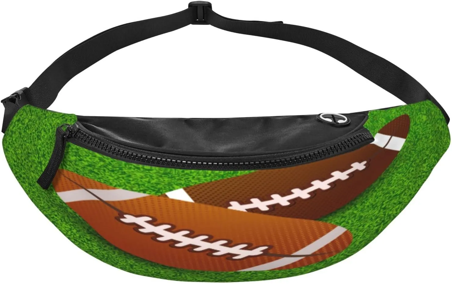 Rugby Ball Field Fanny Pack, Crossbody Waist Packs for Women Men Waist Bags with Adjustable Strap for Travel Running Hiking Sport