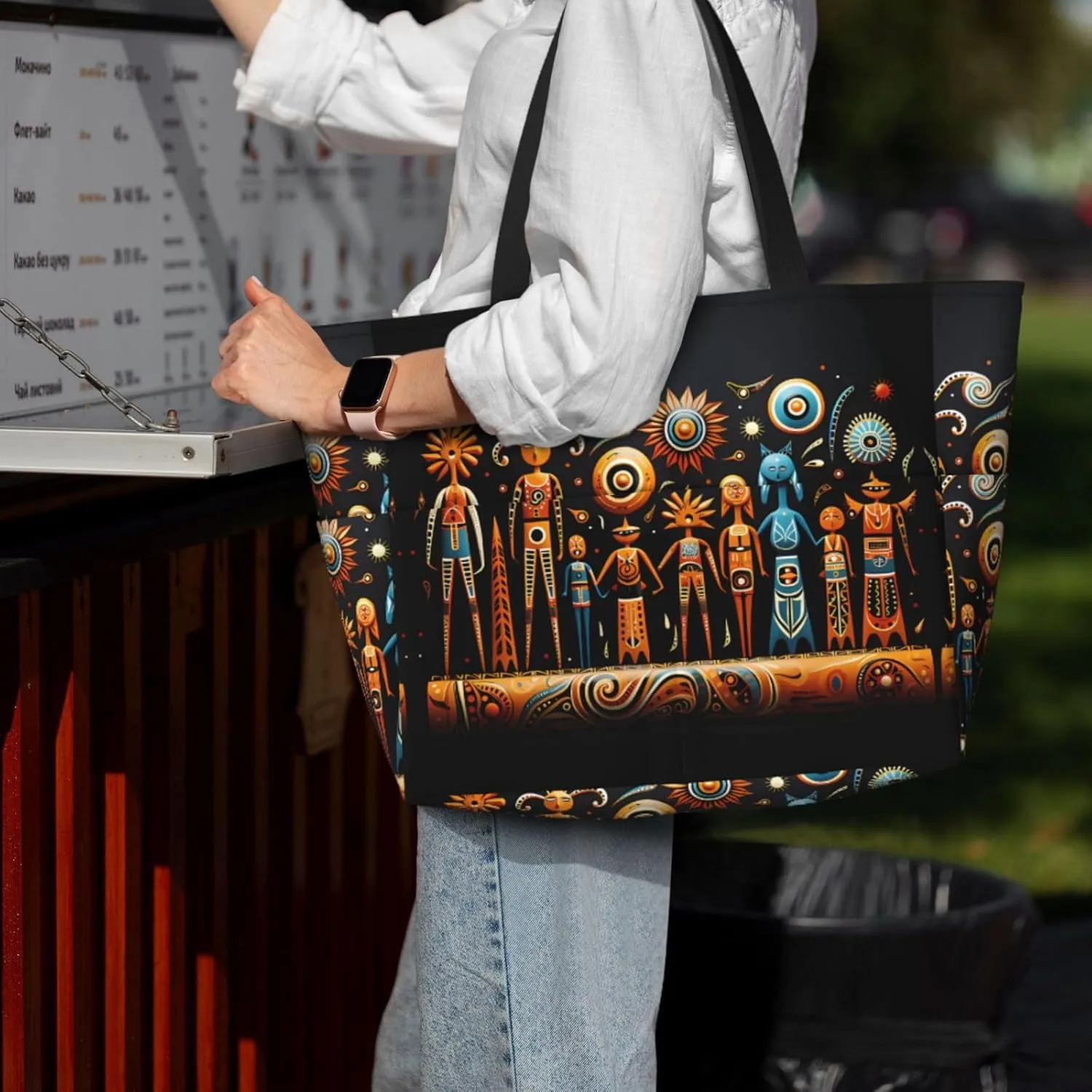 Rugby On Fire Spacious Large Capacity Beach Travel Bag - Foldable Beach Bag Tote Bag With Zipper