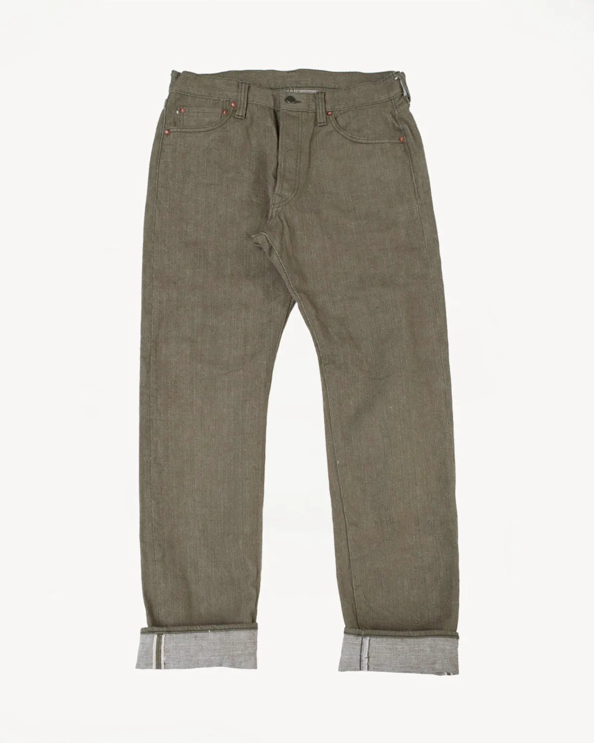 S0150GNX - 17oz Uguisu Denim - Regular Straight