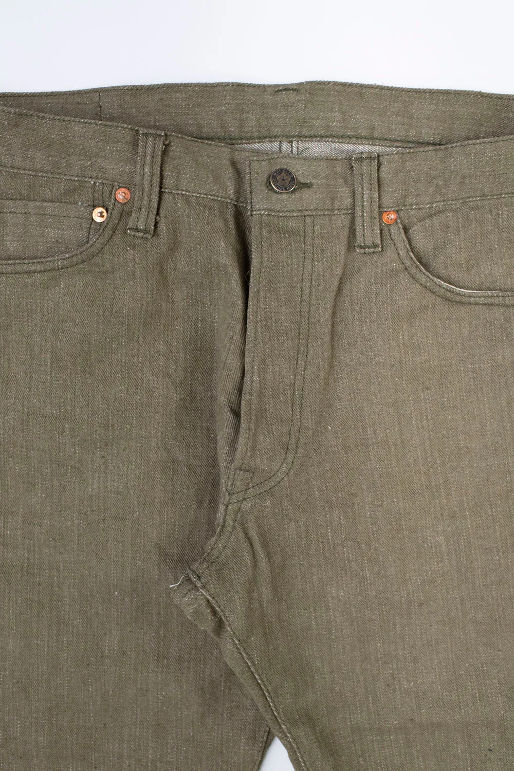 S0150GNX - 17oz Uguisu Denim - Regular Straight