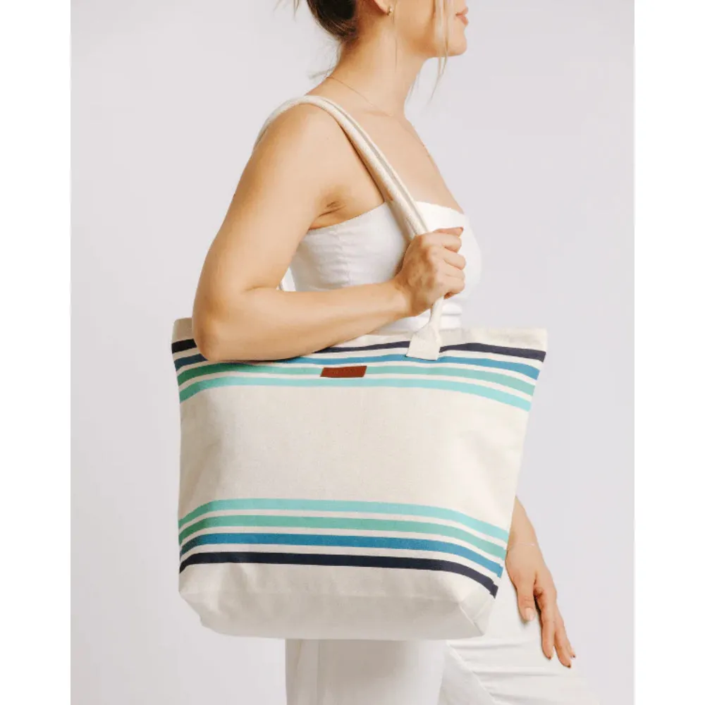 Sand Cloud Border Classic Stripe Beach Tote